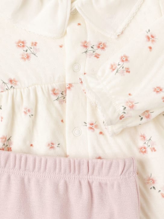 Petit Bateau - 印花棉连衣裙和 leggings