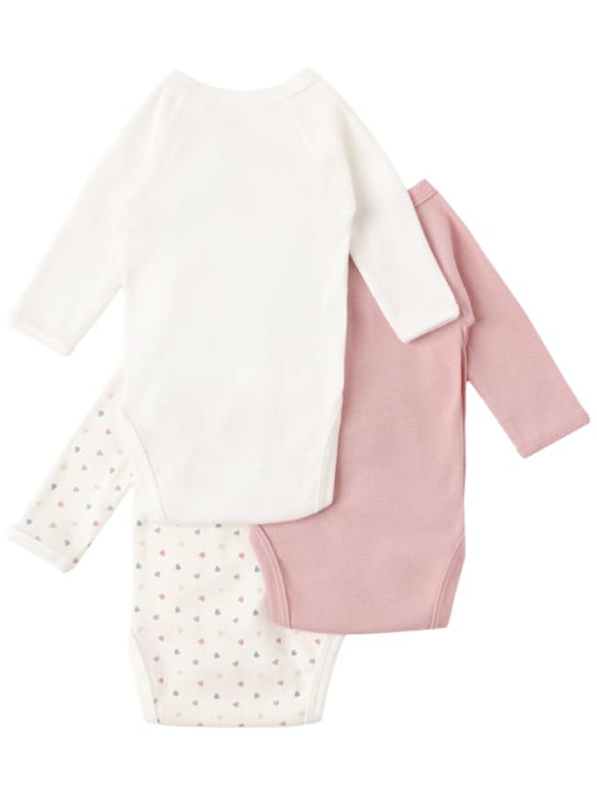 Petit Bateau: 三件印花棉质连体衣套装