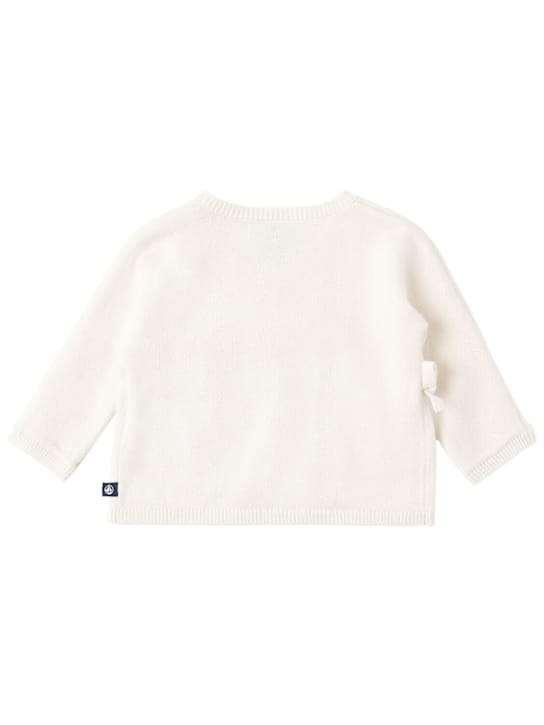 Petit Bateau: Wickelcardigan aus Ajourstrick