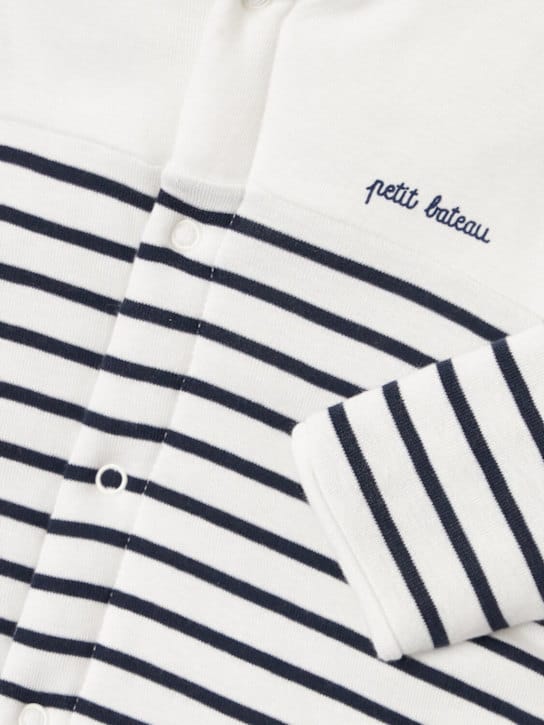 Petit Bateau - 条纹棉质连体衣