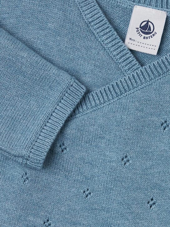 Petit Bateau: Wickelcardigan aus Wolle und Baumwolle