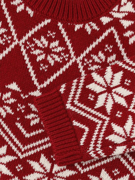 Petit Bateau: Jacquard-Pullover aus Wolle und Baumwolle