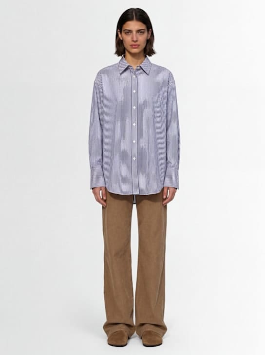 The Row - Long striped cotton shirt