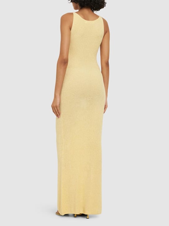 Aya Muse: Vestido largo de punto con abertura