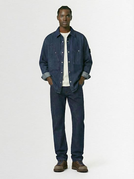 Stone Island - 高腰直筒牛仔裤