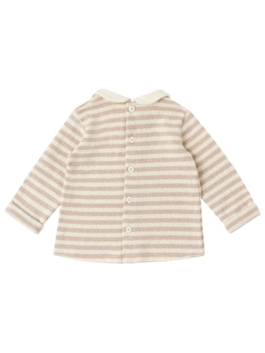 1 + IN THE FAMILY: Striped cotton-blend cardigan
