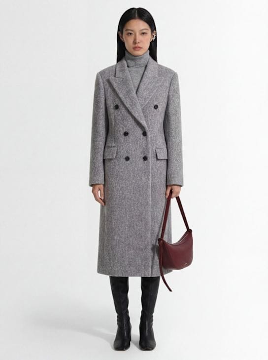 Tonywack - Double-breasted coat with pointed collar