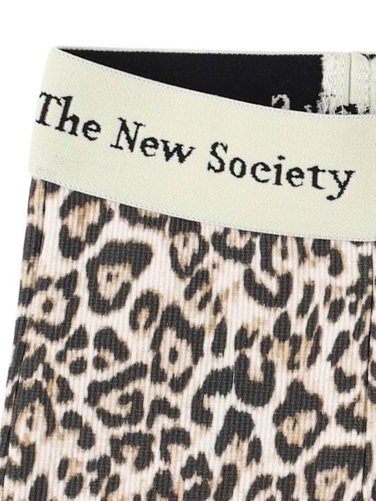 The New Society - 豹纹棉混纺打底裤