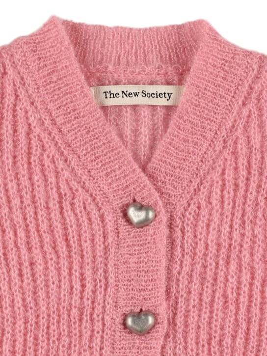 The New Society: 马海毛混纺开襟毛衣
