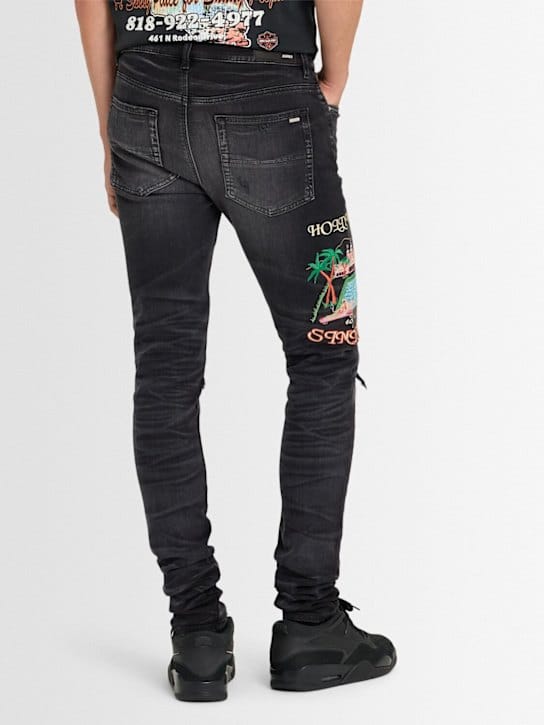 Amiri: 刺绣修身牛仔裤
