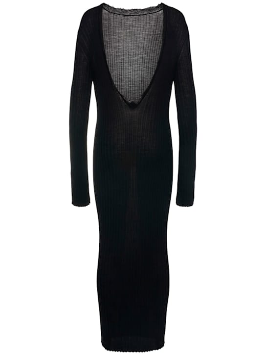 Khaite: Ribbed wool maxi dress