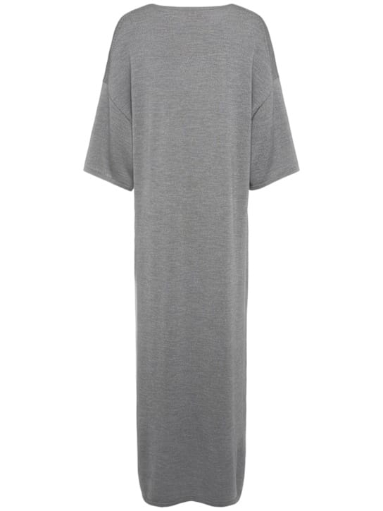 Khaite: Abito lungo in maglia di lana