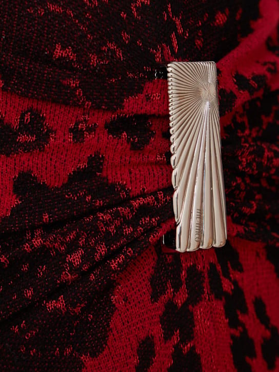 The Attico: Draped midi dress with buckle
