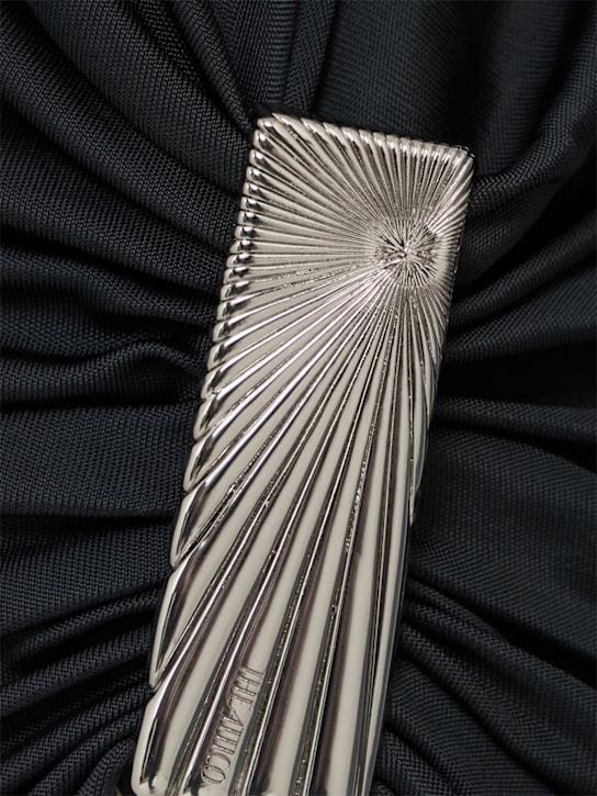 The Attico: Draped maxi dress with metal hardware