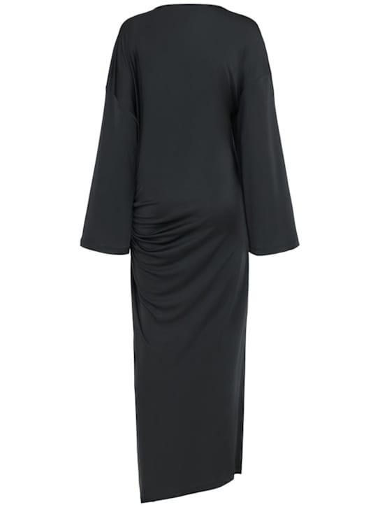The Attico: Draped maxi dress with metal hardware