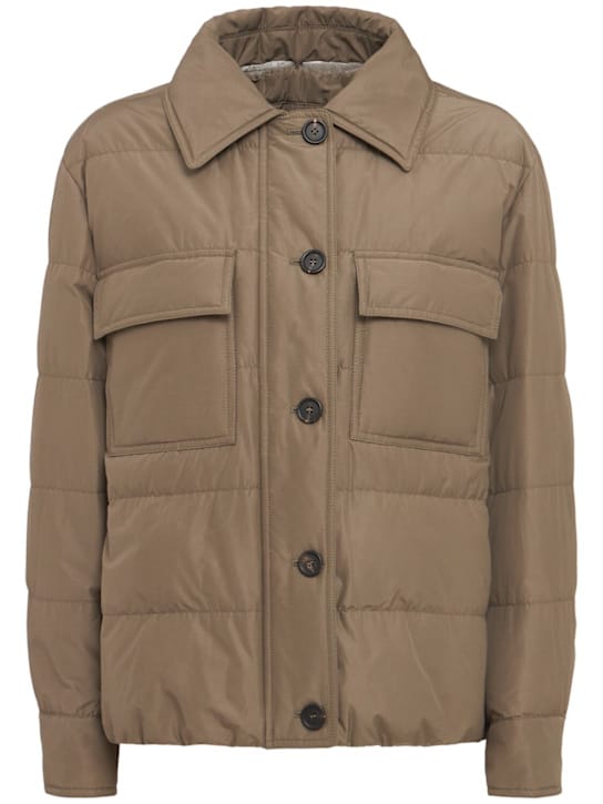 Brunello Cucinelli: Short down jacket with collar
