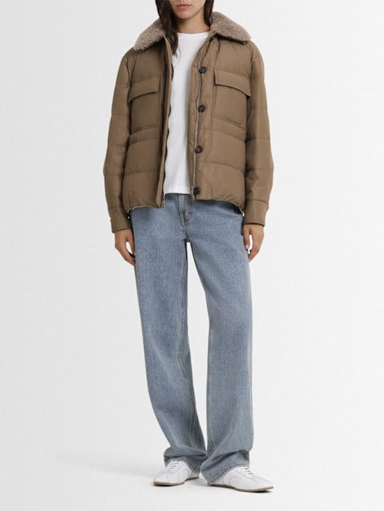 Brunello Cucinelli - Short down jacket with collar