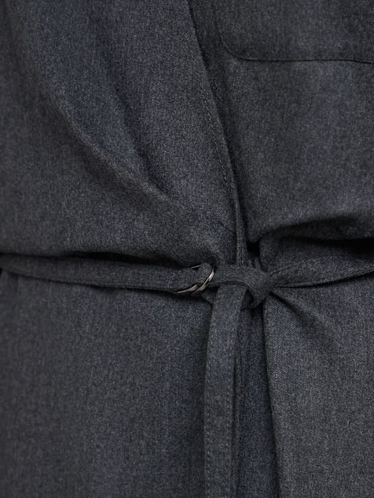 Brunello Cucinelli: Virgin wool midi wrap dress