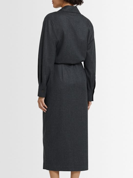 Brunello Cucinelli: Virgin wool midi wrap dress