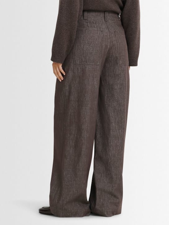 Brunello Cucinelli: 高腰宽腿牛仔裤