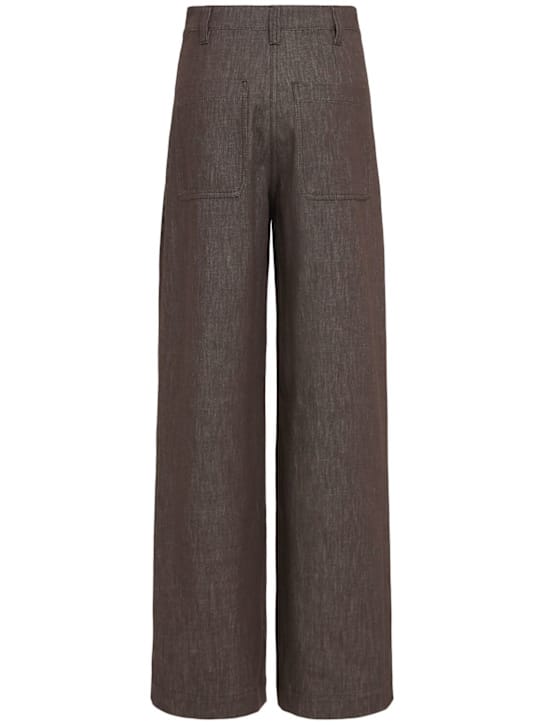 Brunello Cucinelli: 高腰宽腿牛仔裤