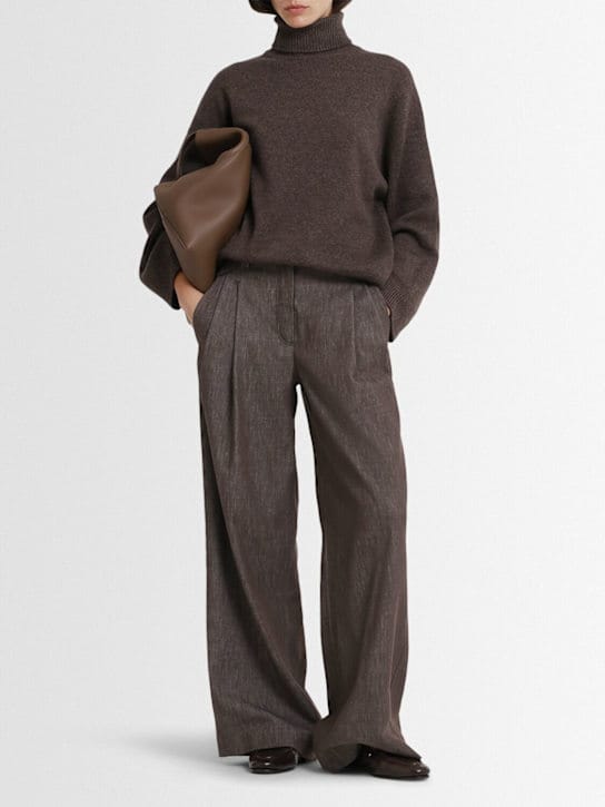 Brunello Cucinelli: 高腰宽腿牛仔裤