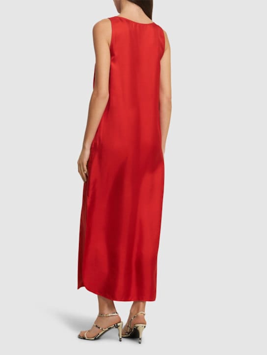 Loulou De Saison: Vestito lungo in seta con spacco