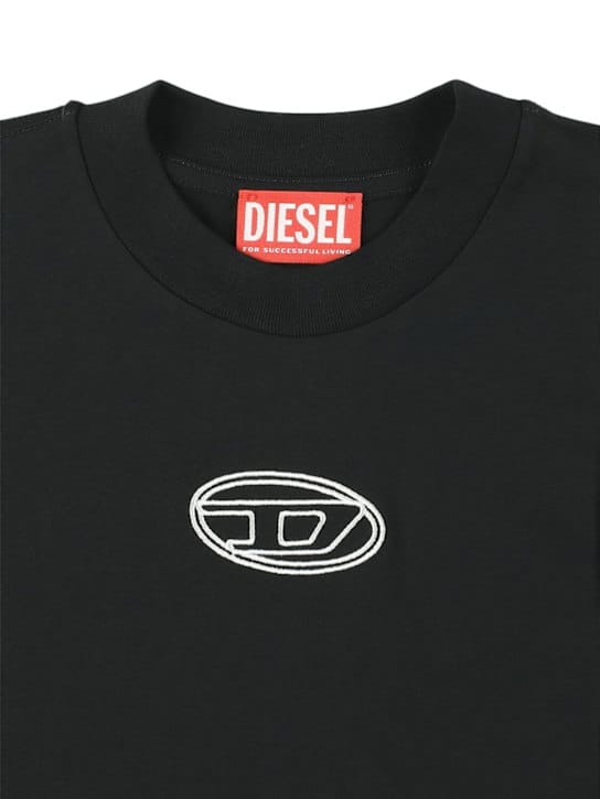Diesel Kids - 短款棉质针织 T 恤