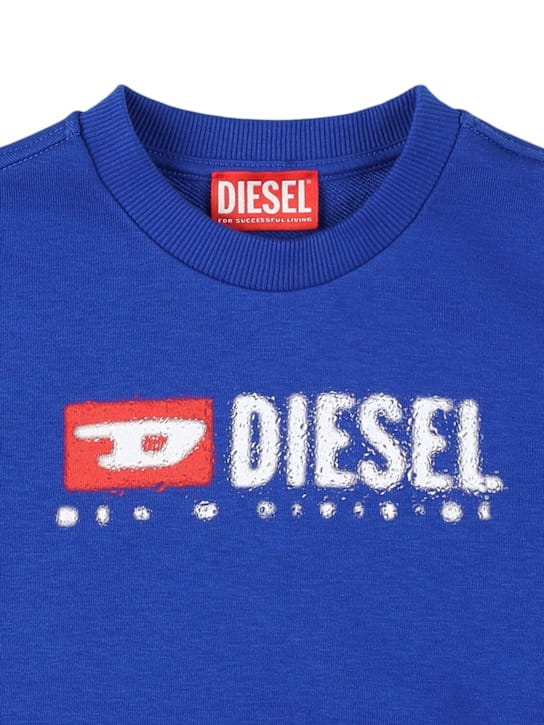 Diesel Kids - 带有标志的棉混纺圆领卫衣