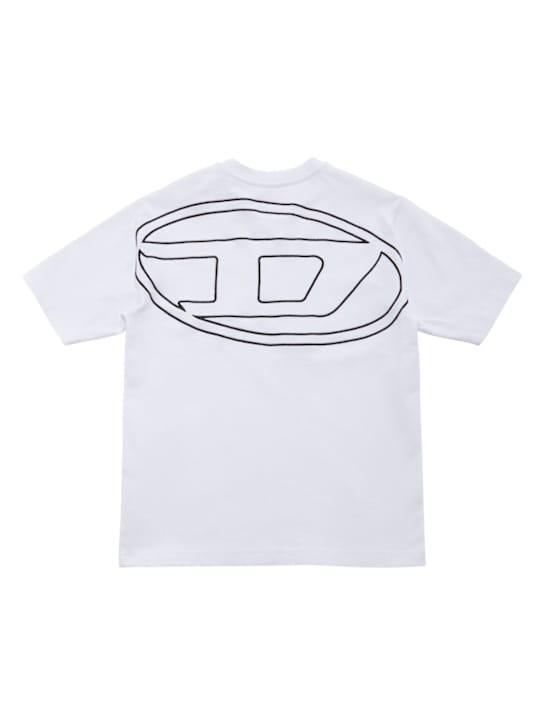 Diesel Kids: 刺绣棉质针织T恤