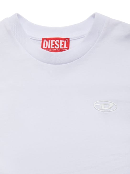 Diesel Kids - 刺绣棉质针织T恤