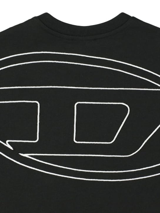 Diesel Kids - 刺绣棉质 jersey T恤