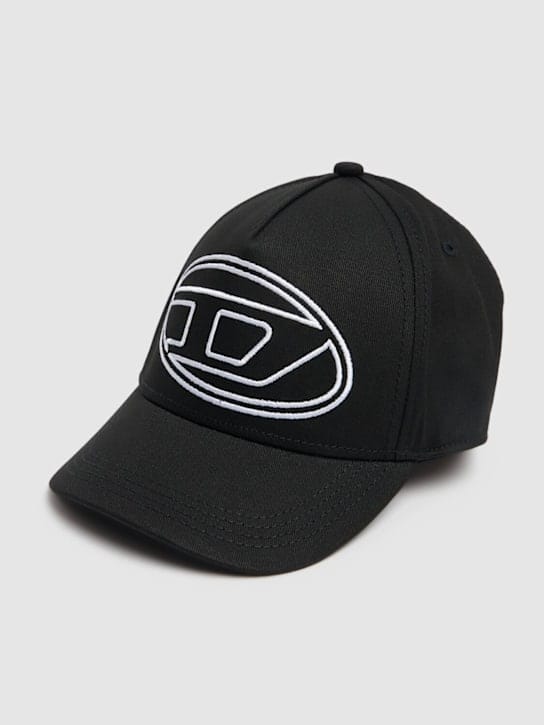 Diesel Kids - 带logo的棉料帆布棒球帽