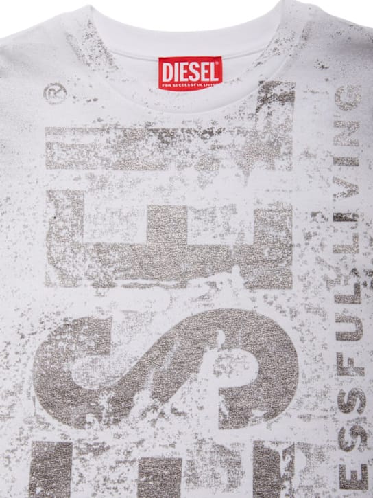 Diesel Kids: 带 logo 的棉质 T 恤