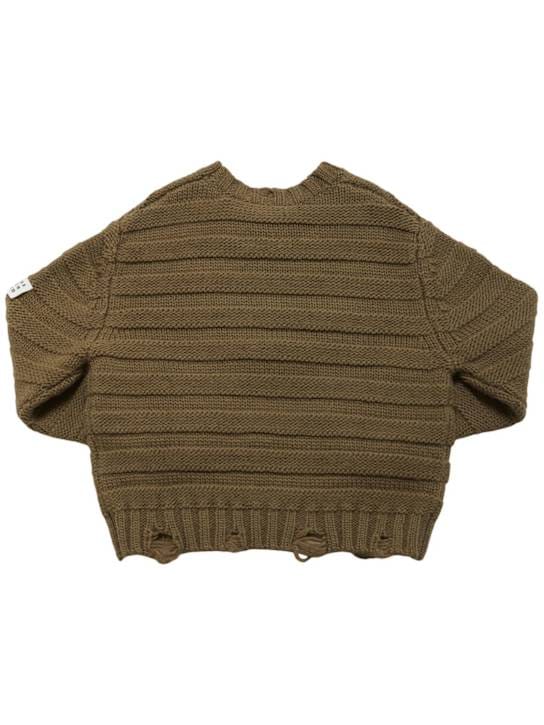 MM6 Maison Margiela: Jersey en mezcla de lana con efecto desgastado
