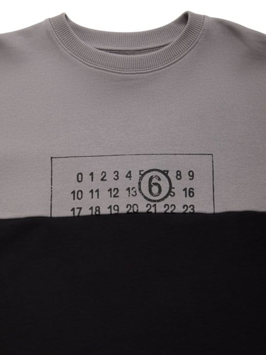 MM6 Maison Margiela - 双色棉质圆领卫衣