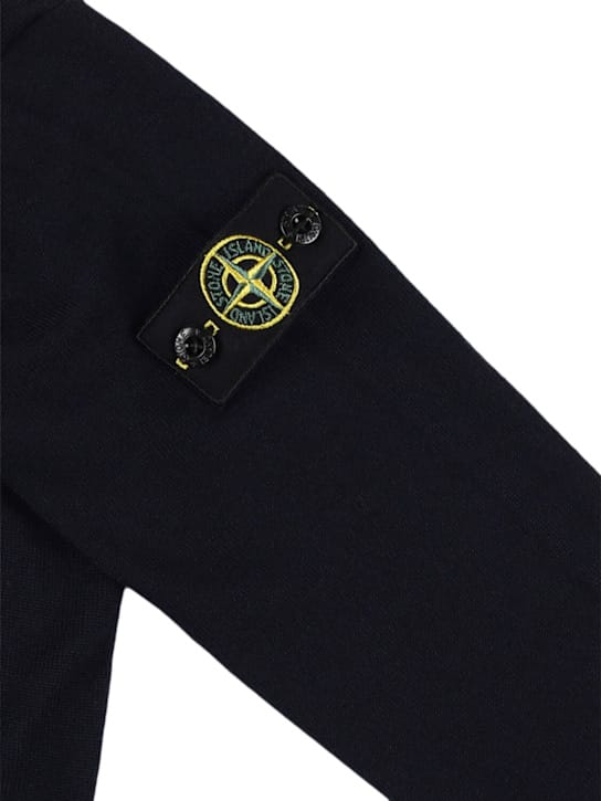 Stone Island Junior: Jersey de cuello vuelto en lana virgen