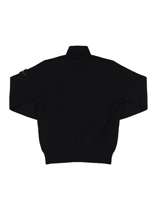 Stone Island Junior: Jersey de cuello vuelto en lana virgen