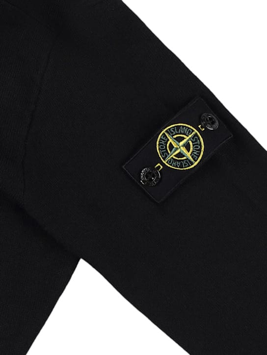 Stone Island Junior - 羊毛针织高领毛衣