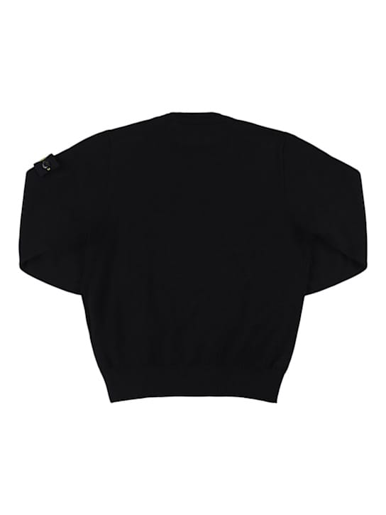 Stone Island Junior: Jersey de lana virgen con insignia