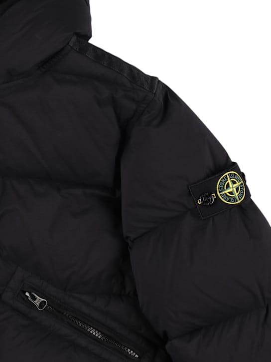 Stone Island Junior: 带帽尼龙羽绒服