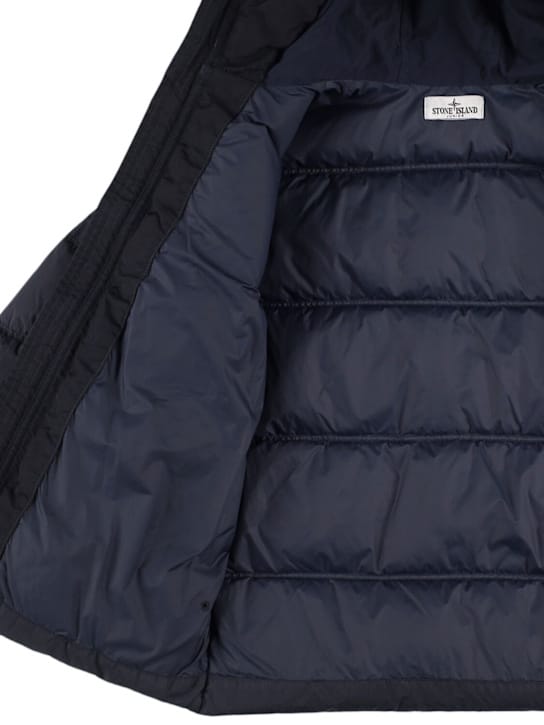 Stone Island Junior: 连帽尼龙羽绒服