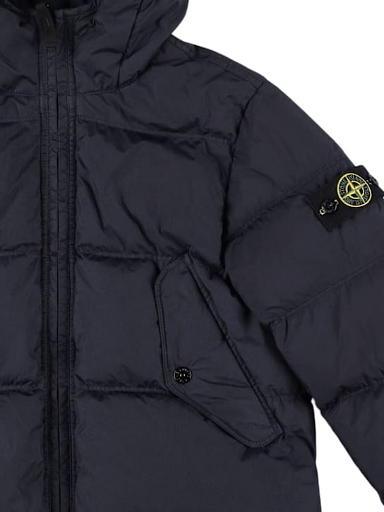 Stone Island Junior - 带帽尼龙羽绒服