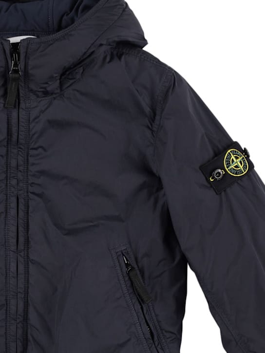 Stone Island Junior - 带帽尼龙飞行员夹克