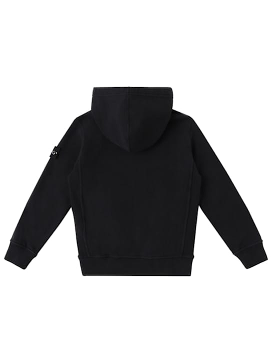 Stone Island Junior: 有机棉卫衣连帽衫