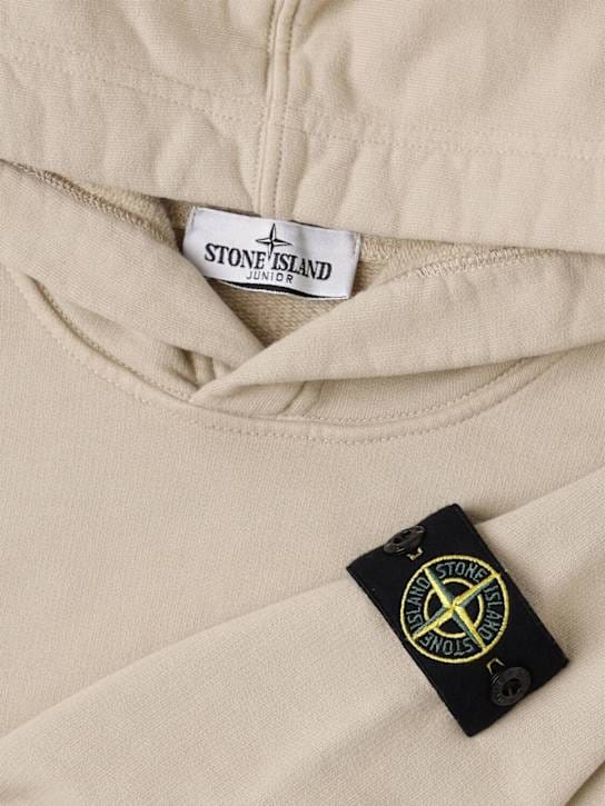 Stone Island Junior - 有机棉卫衣连帽衫