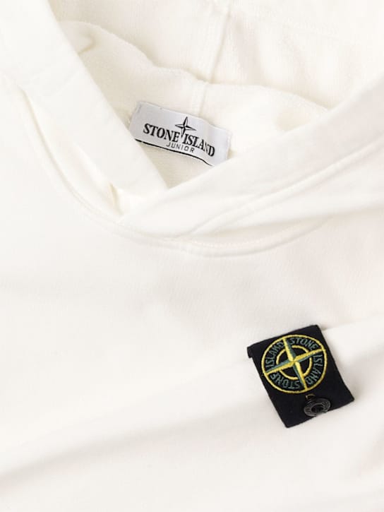 Stone Island Junior - 有机棉卫衣连帽衫