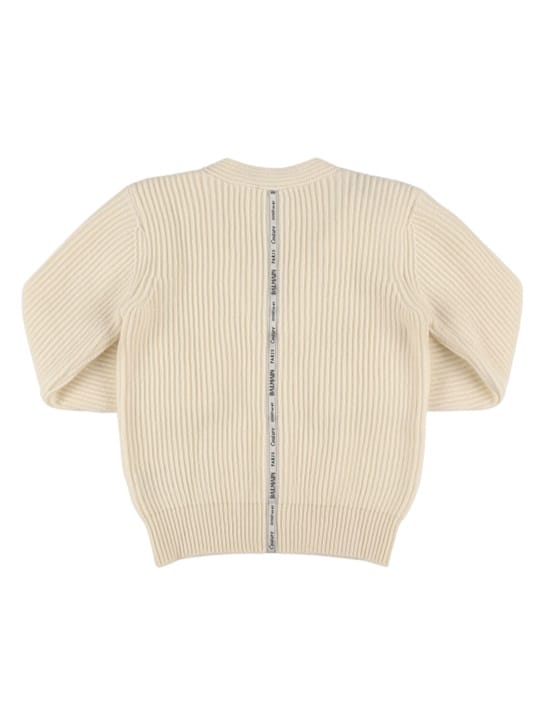 Balmain: 羊毛与开司米编织开衫