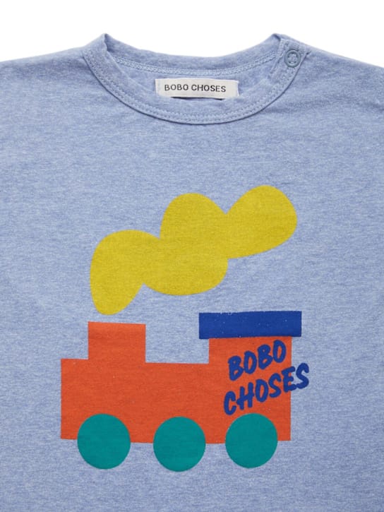 Bobo Choses - 有机棉混纺火车印花T恤