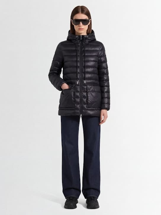 Moncler - 长款带帽子绗缝外套